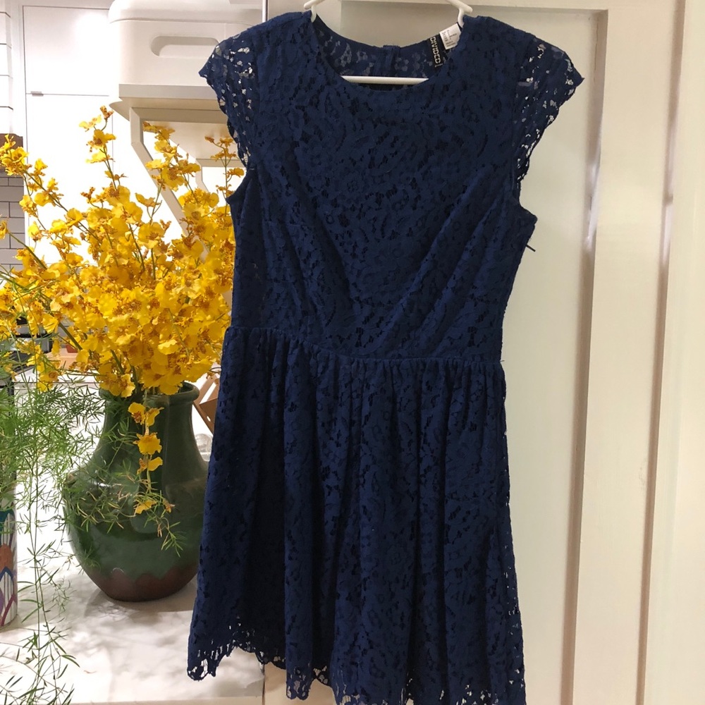 H&M blue lace dress
